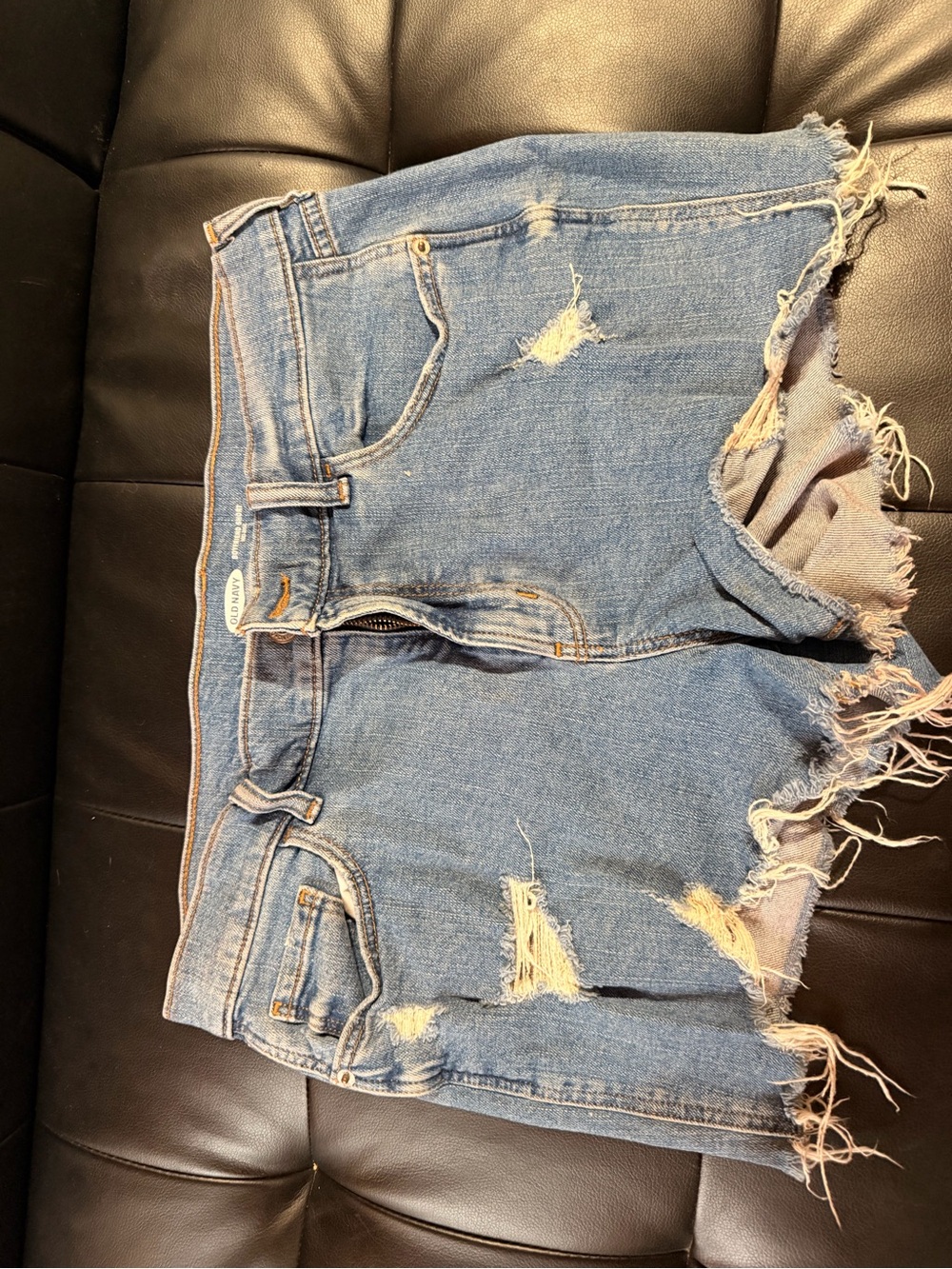 Old Navy Blue Distressed Denim Cutoff Shorts